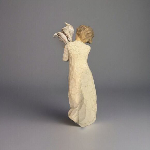 Willow Tree "Beautiful Wishes" Figurine With White Flowers Susan Lordi Demdac - Picture 3 of 5